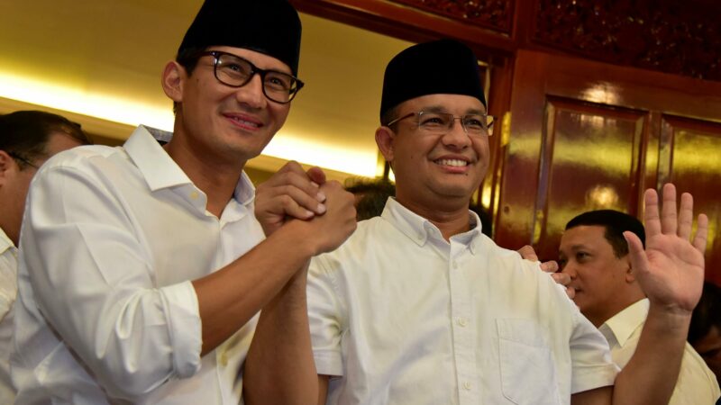 Anis dan Sandi saat kemenangan pilgub DKI