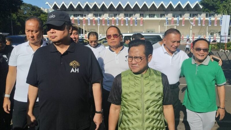 Pertemuan Cak Imin dan Airlanga saat oleh raga