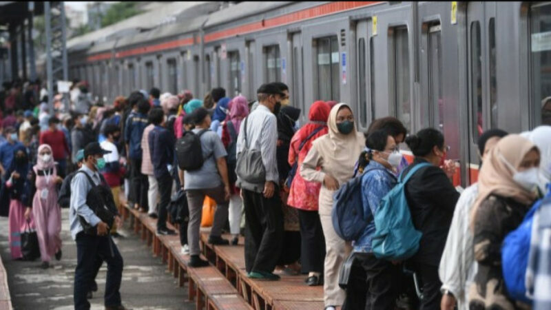 Penampakan Penumpang saat mudik tahun 2022 di stasiun tugu jogjakarta