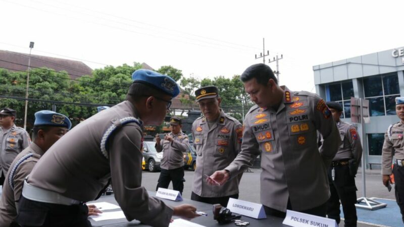 Pesan Kapolresta Malang saat pemeriksaan senpi anggota