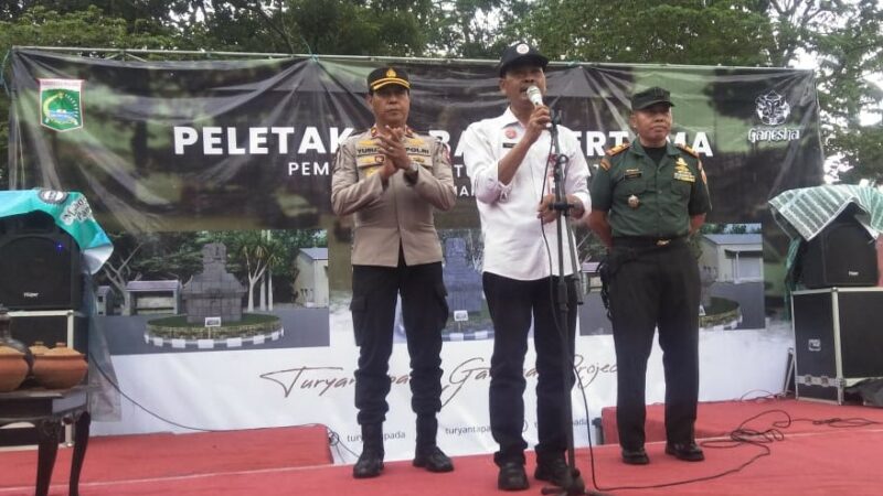 Pembangunan tugu turen di resmikan muspika
