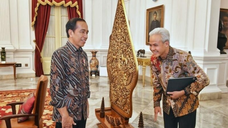 Ganjar saat bertemu joko widodo di istana negara