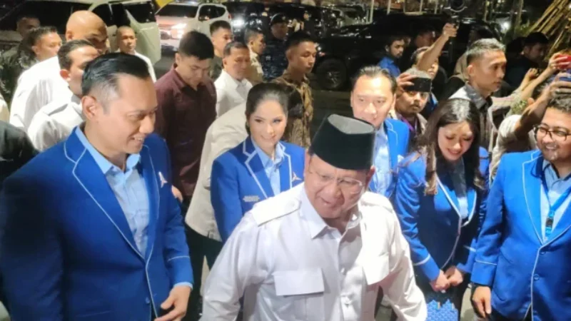 -bacapres-prabowo-subianto-menghadiri-rapimnas-partai-demokrat